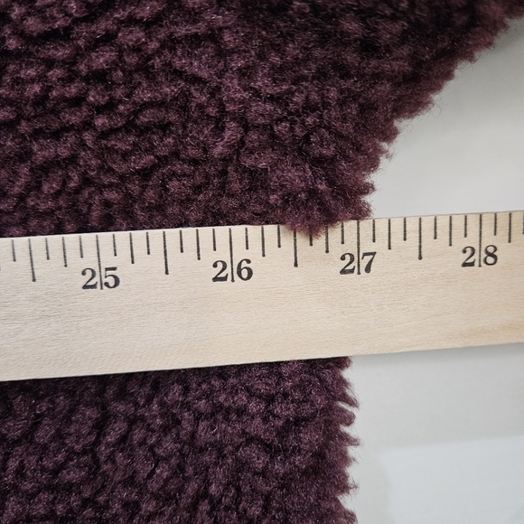 Athleta Sherpa Pullover Sweatshirt Half Button Up Plum Purple Size 2X. NWT! - Picture 8 of 9